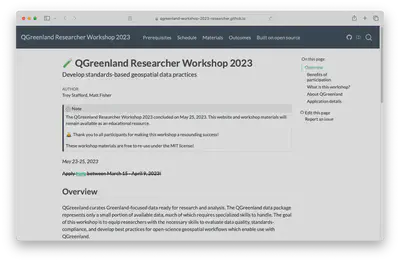 QGreenland Researcher Workshop