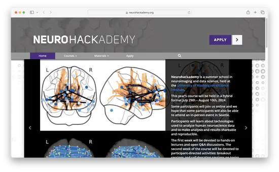 Neurohackademy Summer School in Neuroimaging and Data Science 2024