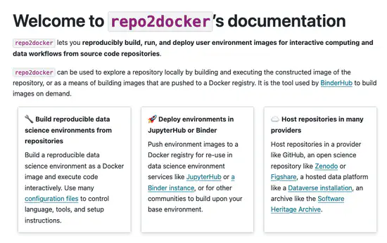Overhauling repo2docker's documentation