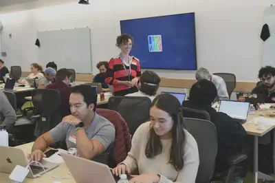 Workshop participants collaborating