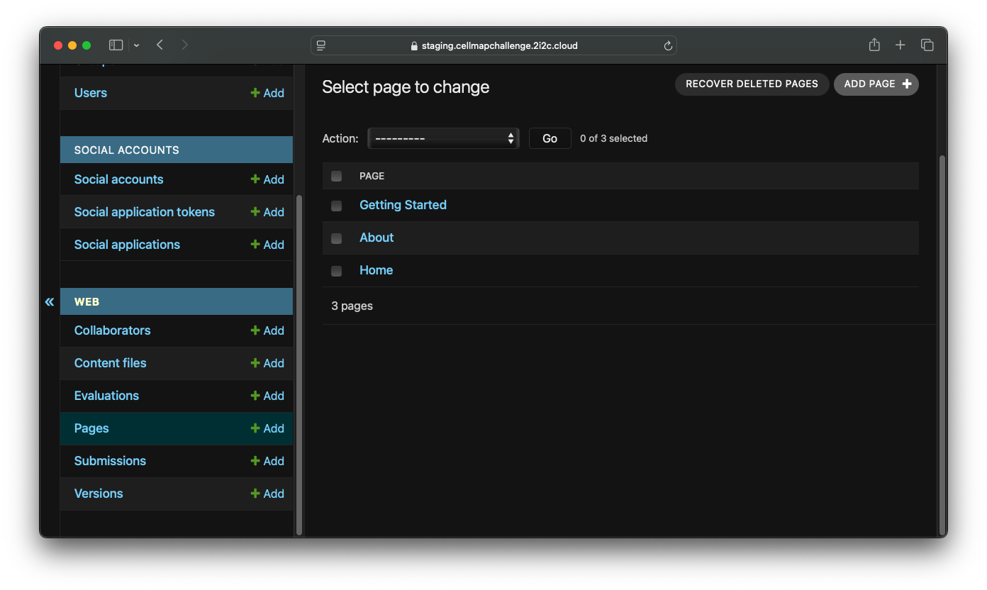 Django Admin interface