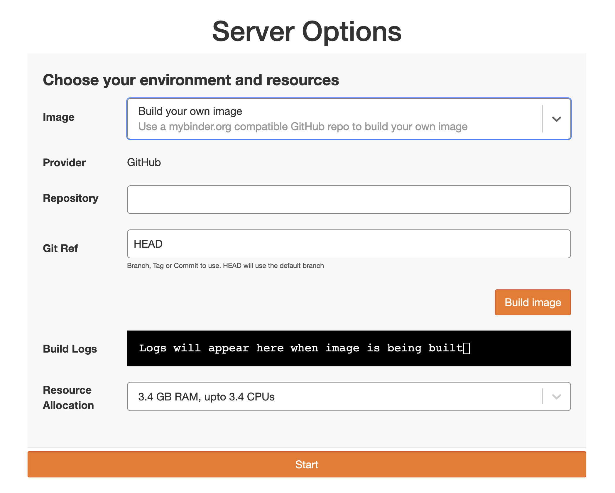 The Fancy Profiles UI with dynamic image building enabled.