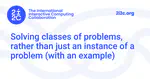 Solving classes of problems, rather than just an instance of a problem (with an example)